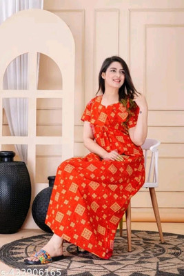 DreamBe Women Nighty(Orange)