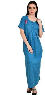 LDHSATI Women Nighty(Blue)