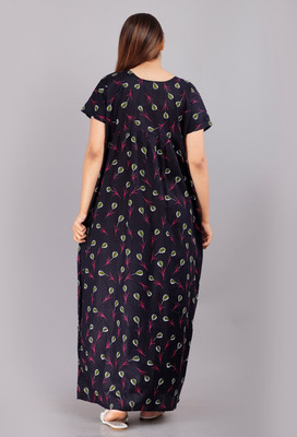 AakarShana Women Nightdress(Blue)