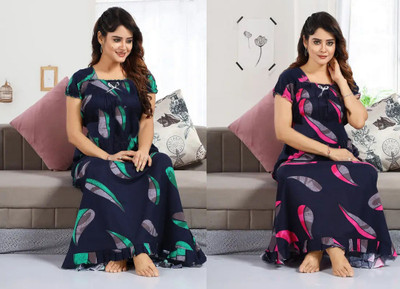 Ganpati Enterprises Women Nighty(Multicolor)