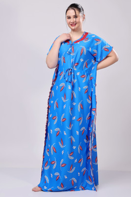 THUMKA Floral Print Lycra Blend Women Kaftan