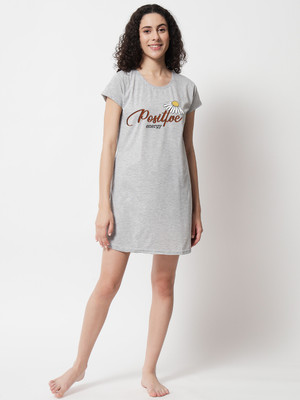 Fflirtygo Women Nightshirts(Grey)
