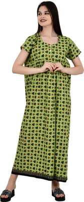 LDHSATI Women Nighty(Green)
