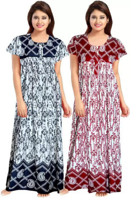 Shunit creation Women Nighty Set(Multicolor)