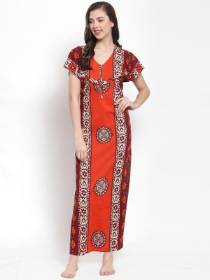 Secret Wish Women Maternity/Nursing Nighty(Maroon)