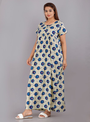 VILAKSHAN Flared/A-line Gown(Blue)