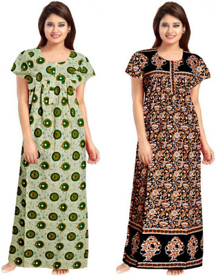 Vatatmaj Creations Women Nighty(Light Green)