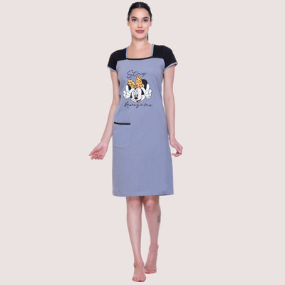 White Moon Women Nighty(Grey)