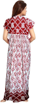 THE FASHION OUTLET Women Nighty(Multicolor)