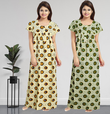 AakarShana Women Nighty Set(Multicolor)