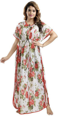 Amyence Women Nighty(Maroon)