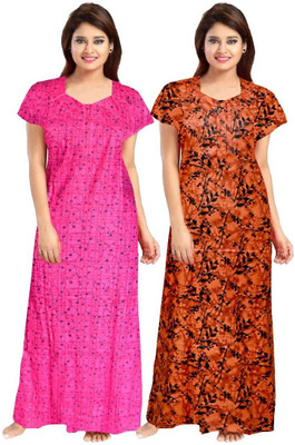 dinesh enterprises Women Nighty(Red)