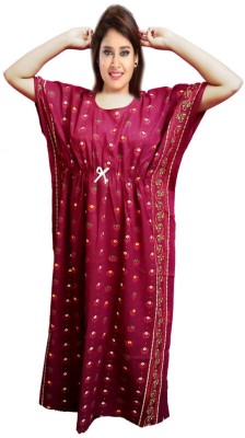 SHREE SHYAM FASHION Women Nighty(Maroon)