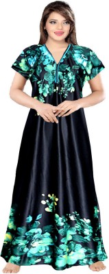 Shunit creation Women Nighty(Green)