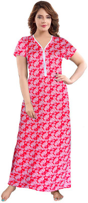 Shunit creation Women Nighty(Pink)