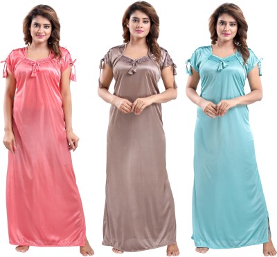 LIFE-TALE Women Nighty(Multicolor)