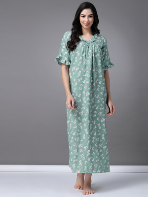 Oomph! Women Nighty(Green)