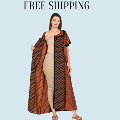Shakti Enterprises Women Maternity/Nursing Nighty(Brown)