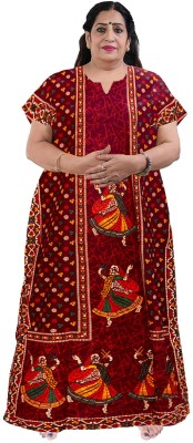 suhan textile Women Nighty(Maroon)