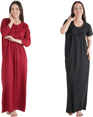 AnkushFashion Women Nighty(Multicolor)
