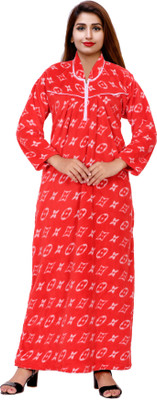 NACNO Women Nighty(Red)