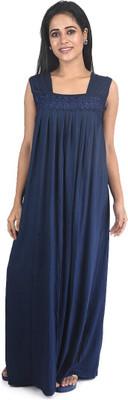 Piyali's Creation Women's Women Nighty(Blue)