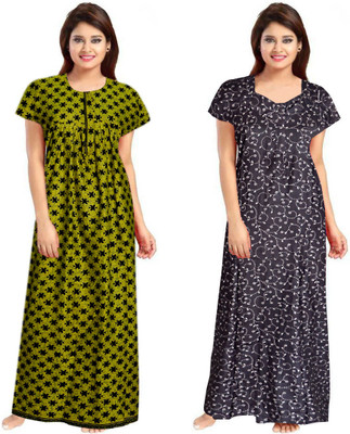 Vatatmaj Creations Women Nighty(Multicolor)