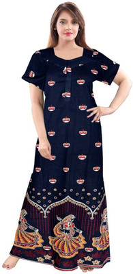 Homezilla Women Nighty(Multicolor)