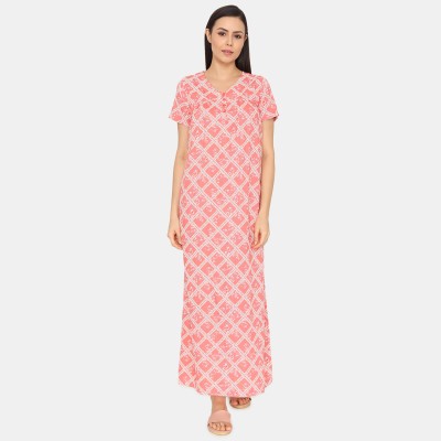 ZIVAME Women Nighty(Pink)