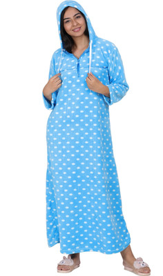 Aileyis Women Nighty(Light Blue)