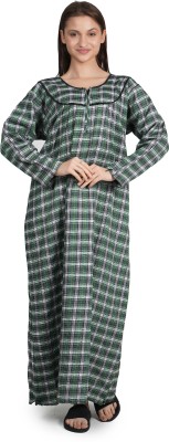 XELLENCE Women Nighty(Green)