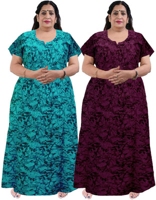 Priyanka Creation Women Nighty(Multicolor)