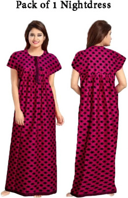 GsGOLD Women Nighty(Pink)