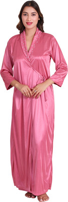 House of Elorra Women Nightdress(Pink)
