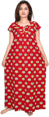 UDI WORLD Women Nighty(Red)