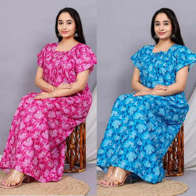 DivyaFashion Women Nighty(Multicolor)