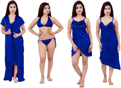 mysie Women Nighty(Blue)