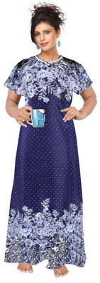 Sarika Fashion Women Nighty(Blue)