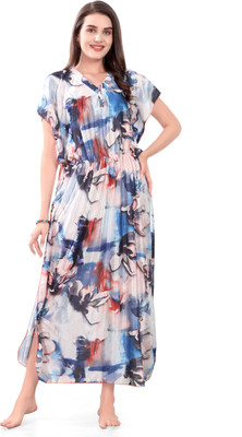 VELEZZA Women Nighty(Multicolor)