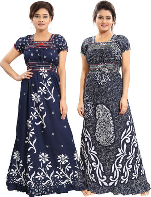 Nighty King Women Nighty Set(Multicolor)