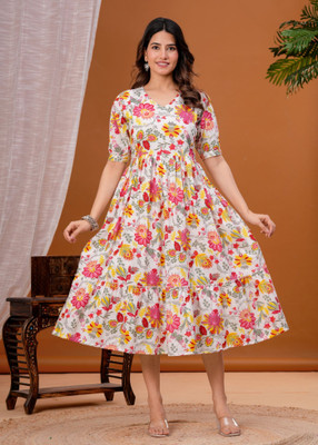 TAPISH CREATION Women Printed Anarkali Kurta(Multicolor)