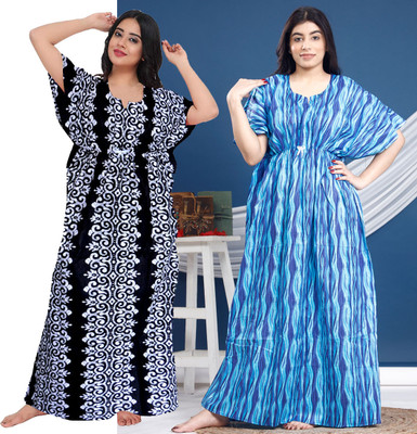 pradeep enterprise Women Nightdress(Black)