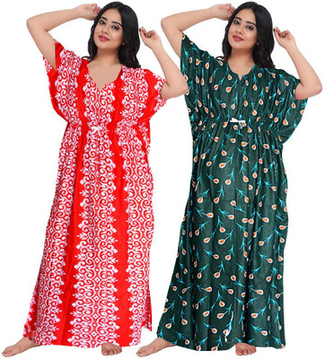Homezilla Women Nighty(Yellow)
