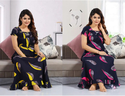 DivyaFashion Women Nighty(Multicolor)