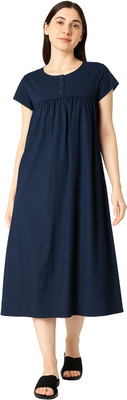 zebu Women Nighty(Dark Blue)