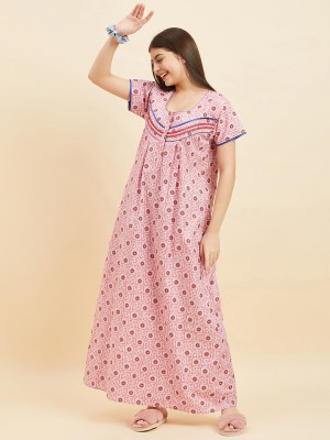 SWEET DREAMS Women Nighty(Pink)