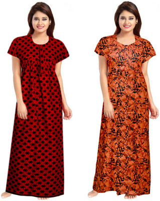 Vatatmaj Creations Women Nighty(Maroon)