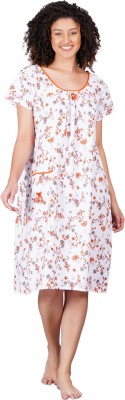 Breezly Women Nighty(Orange)