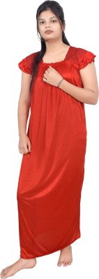 Hargun Women Nighty(Red)