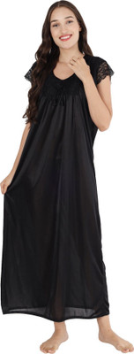 Rangmor Women Nighty(Black)